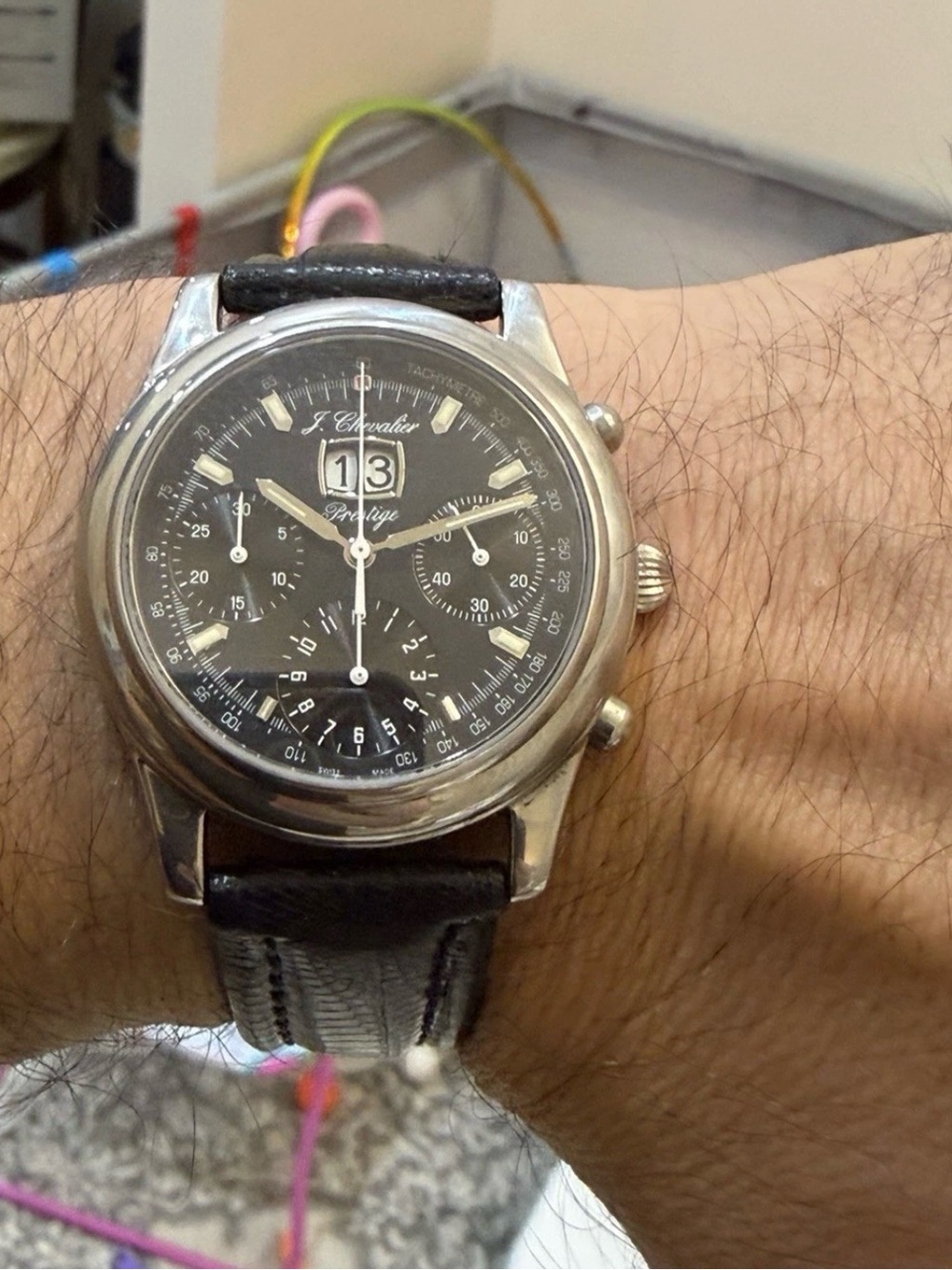 J. Chevalier Prestige Automatic Chronograph Big Date Swiss Men's Watch Ref 3278